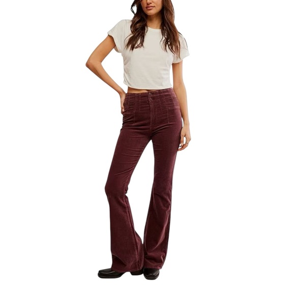Free People women’s Jade Cord Flare Jeans size 28/6 - Picture 9 of 12